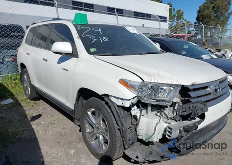 2012 Toyota Highlander Limited V6 z USA, uszkodzony, nr VIN 5TDDK3EH9CS134938